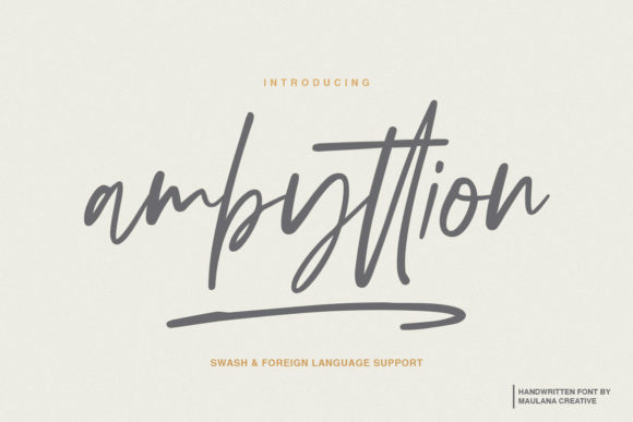 Ambyttion: A Playful Script Font for Web Design