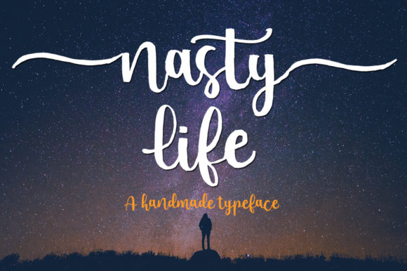 Nasty Life Font: A Hand-Painted Script for Makers