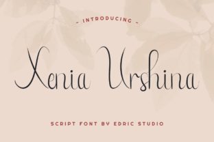 Xenia Urshina Script Font for Crafters